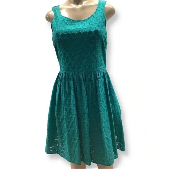 Old Navy Teal Sleeveless Dress Preowned - Picture 1 of 4
